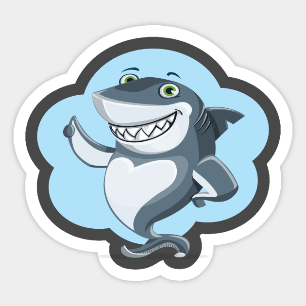 Cool Shark Sticker by hossamahmed